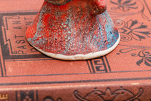 Load image into Gallery viewer, Red Morton End Of Day Pottery Swirl Paint Ceramic Vase
