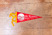 Load image into Gallery viewer, Mt. Rushmore South Dakota Red Felt Pennant Vintage Wall Hanging Decor - Eagle&#39;s Eye Finds
