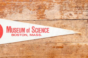Museum of Science, Massachusetts White Felt Pennant Vintage Wall Decor