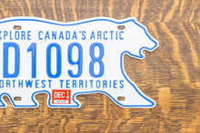 Load image into Gallery viewer, Northwest Territories Bear License Plate Polar Bear NWT Canada Vintage Holiday Wall Decor
