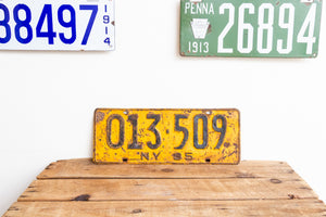 New York 1935 Vintage Omnibus Taxi License Plate - Eagle's Eye Finds