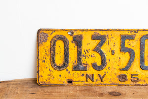 New York 1935 Vintage Omnibus Taxi License Plate - Eagle's Eye Finds