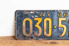 Load image into Gallery viewer, New York 1936 Vintage Omnibus Taxi License Plate - Eagle&#39;s Eye Finds
