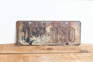 New York 1936 Vintage Omnibus Taxi License Plate - Eagle's Eye Finds