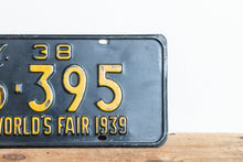 Load image into Gallery viewer, New York 1938 World&#39;s Fair Vintage Omnibus Taxi License Plate - Eagle&#39;s Eye Finds
