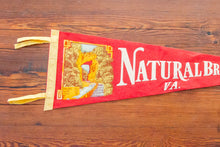 Load image into Gallery viewer, Natural Bridge State Park Red Felt Pennant Vintage Virginia Wall Hanging Decor
