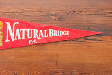 Load image into Gallery viewer, Natural Bridge State Park Red Felt Pennant Vintage Virginia Wall Hanging Decor
