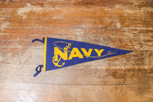 Load image into Gallery viewer, US Naval Academy Navy Felt Pennant Vintage College Grad Gift

