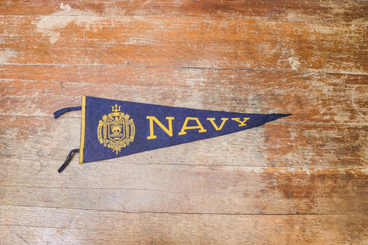 US Naval Academy Felt Pennant Vintage Navy College Decor