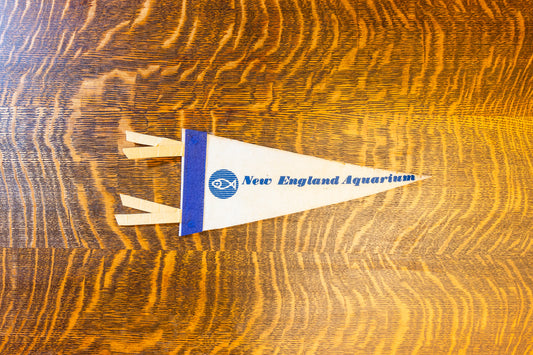 New England Aquarium Felt Pennant Vintage White Wall Decor