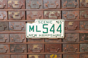New Hampshire 1965 License Plate Vintage Wall Hanging Decor - Eagle's Eye Finds
