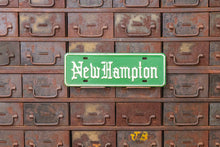 Load image into Gallery viewer, New Hampton Booster License Plate Vintage Green New Hampshire Decor - Eagle&#39;s Eye Finds

