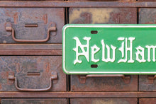 Load image into Gallery viewer, New Hampton Booster License Plate Vintage Green New Hampshire Decor - Eagle&#39;s Eye Finds
