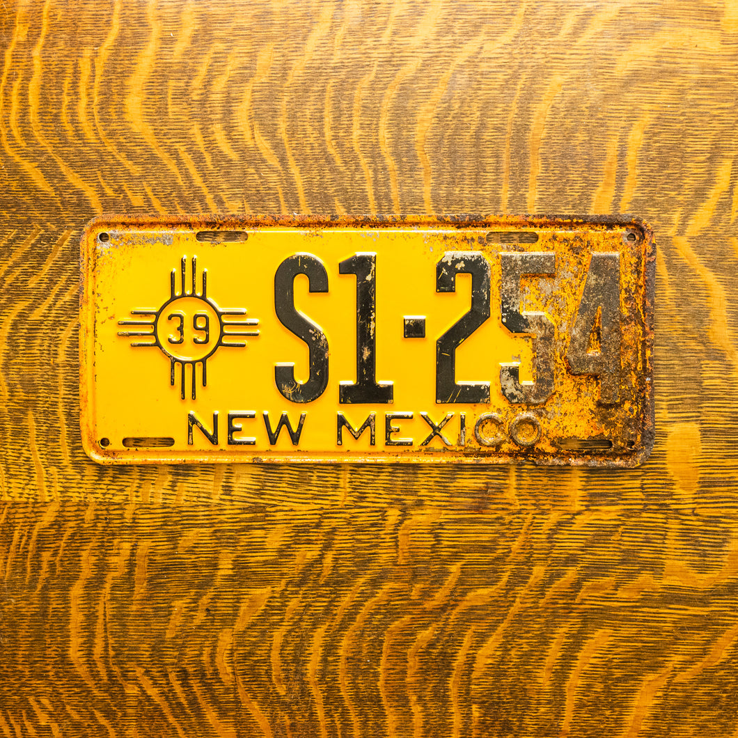 1939 New Mexico School Bus License Plate Vintage Wall Hanging Decor