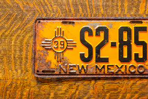 1939 New Mexico School Bus License Plate Vintage Wall Hanging Decor