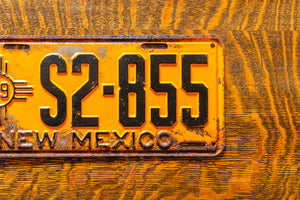 1939 New Mexico School Bus License Plate Vintage Wall Hanging Decor