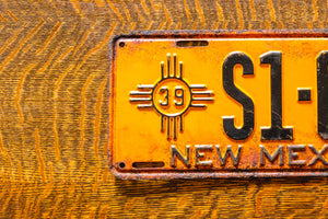 1939 New Mexico School Bus License Plate Vintage Wall Hanging Decor
