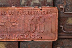 New Mexico 1952 Rusty License Plate Vintage Brown Wall Hanging Decor Hidalgo 24-1681 - Eagle's Eye Finds