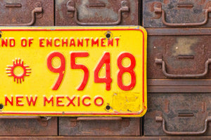 New Mexico 1965 License Plate Vintage Yellow Wall Hanging Decor - Eagle's Eye Finds