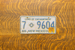 1966 New Mexico Truck License Plate Vintage Wall Decor
