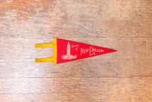 Load image into Gallery viewer, New Orleans Louisiana Felt Pennant Vintage Red Wall Decor - Eagle&#39;s Eye Finds
