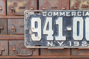 1921 Commercial New York License Plate Vintage Truck Wall Hanging Decor - Eagle's Eye Finds