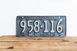 1926 Commercial New York License Plate Vintage Truck Wall Hanging Decor - Eagle's Eye Finds