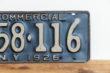 Load image into Gallery viewer, 1926 Commercial New York License Plate Vintage Truck Wall Hanging Decor - Eagle&#39;s Eye Finds

