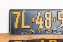 Load image into Gallery viewer, New York 1928 License Plate Pair Vintage YOM Car Decor - Eagle&#39;s Eye Finds
