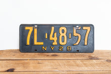 Load image into Gallery viewer, New York 1928 License Plate Pair Vintage YOM Car Decor - Eagle&#39;s Eye Finds

