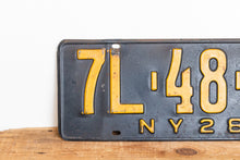 Load image into Gallery viewer, New York 1928 License Plate Pair Vintage YOM Car Decor - Eagle&#39;s Eye Finds
