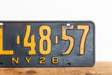 Load image into Gallery viewer, New York 1928 License Plate Pair Vintage YOM Car Decor - Eagle&#39;s Eye Finds
