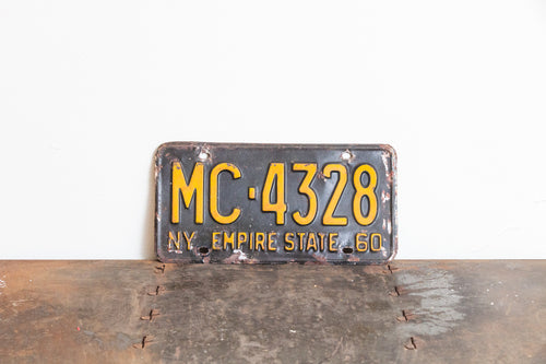 New York 1960 License Plate Vintage Empire State Wall Decor MC-4328 - Eagle's Eye Finds