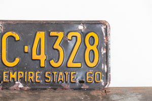 New York 1960 License Plate Vintage Empire State Wall Decor MC-4328 - Eagle's Eye Finds