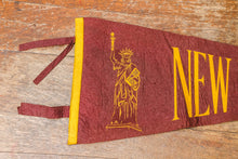 Load image into Gallery viewer, New York City Felt Pennant Vintage Maroon Wall Hanging Decor
