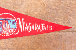 Niagara Falls Red Felt Pennant Vintage Travel Wall Decor - Eagle's Eye Finds