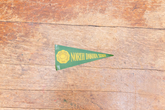 North Dakota State Green Pennant Decal Vintage ND Wall Decor