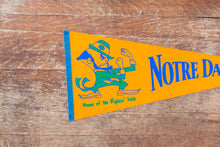 Load image into Gallery viewer, Notre Dame Felt Pennant Vintage Fighting Irish Orange College Decor
