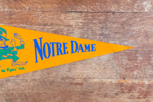 Load image into Gallery viewer, Notre Dame Felt Pennant Vintage Fighting Irish Orange College Decor
