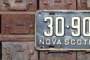 1958 Nova Scotia License Plate Vintage Canada Wall Decor