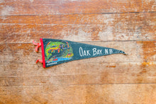Load image into Gallery viewer, Oak Bay New Brunswick Canada Felt Pennant Vintage Wall Souvenir
