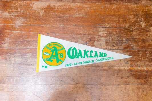 Oakland A's World Series Champs Baseball Pennant MLB Felt Sports Decor - Eagle's Eye Finds