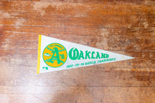 Load image into Gallery viewer, Oakland A&#39;s World Series Champs Baseball Pennant MLB Felt Sports Decor - Eagle&#39;s Eye Finds
