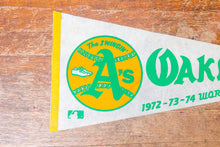 Load image into Gallery viewer, Oakland A&#39;s World Series Champs Baseball Pennant MLB Felt Sports Decor - Eagle&#39;s Eye Finds
