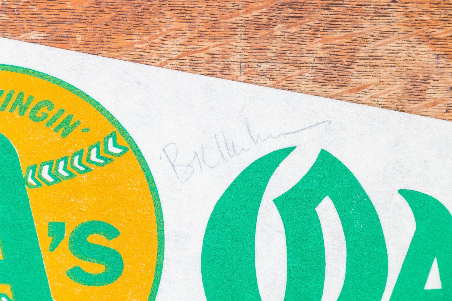 Oakland A's 1972 1973 World Series Champs Baseball Pennant MLB Felt Sports Decor