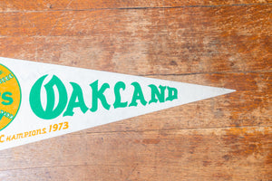 Oakland A's 1972 1973 World Series Champs Baseball Pennant MLB Felt Sports Decor