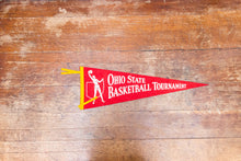 Load image into Gallery viewer, Ohio State Basketball Tournament Felt Pennant Vintage Sports Decor - Eagle&#39;s Eye Finds
