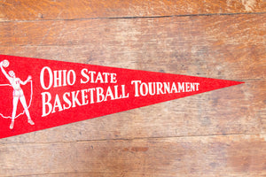 Ohio State Basketball Tournament Felt Pennant Vintage Sports Decor - Eagle's Eye Finds