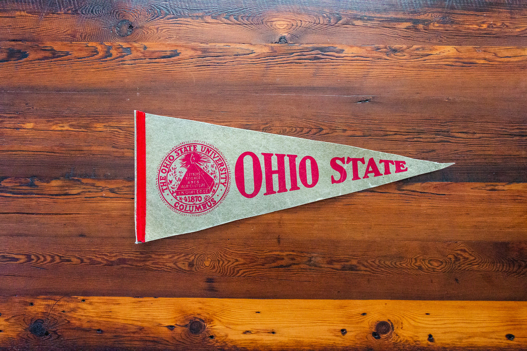 The Ohio State University Felt Pennant Vintage College Sports Fan Decor