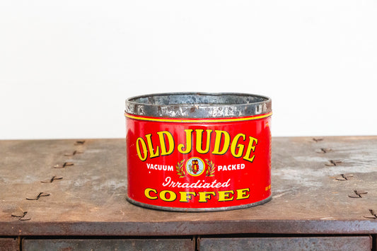 Old Judge Coffee Tin Vintage Coffee Advertising Decor - Eagle's Eye Finds